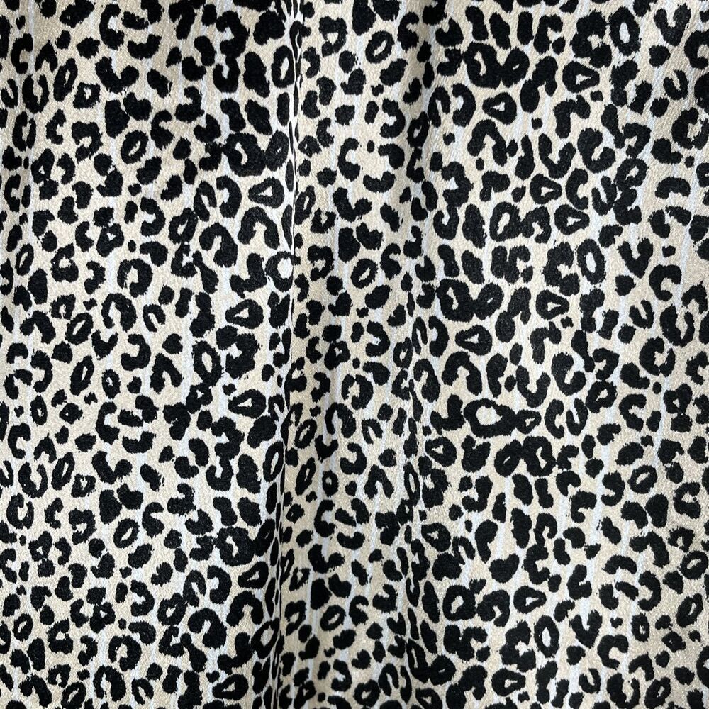 Nine West Women's Leopard Print Blazer Jacket Size M Satin Lined Animal Career - Picture 5 of 8